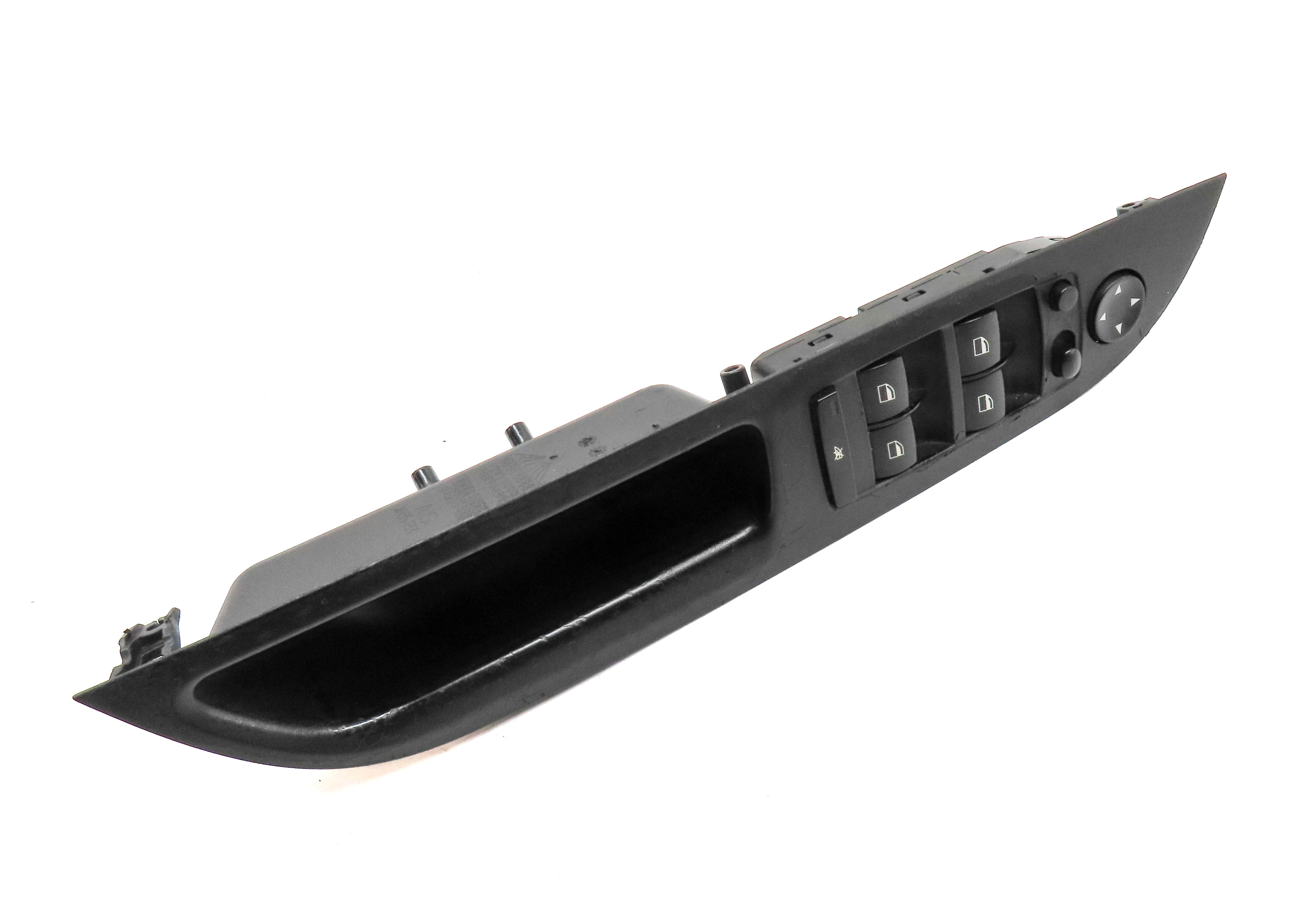 2006-2010 BMW 5 M5 (E60) LEFT DRIVER MASTER PFOLD WINDOW SWITCH w/ TRIM (BLACK) — exact item pictured